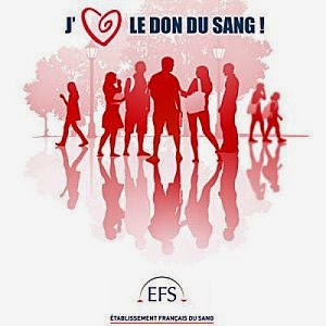 Slogan : j'aime le don du sang