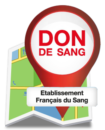 Logo de localisation du don de sang